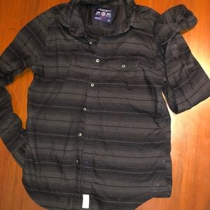 AE gray button down